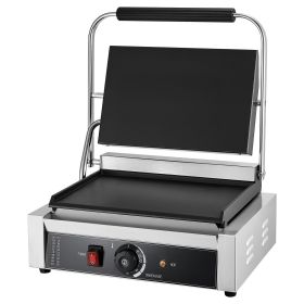 Commercial Panini Grill, 1800W Electric Sandwich Panini Maker, Stainless Steel Sandwichs Press Grill with Handle and Temp Control