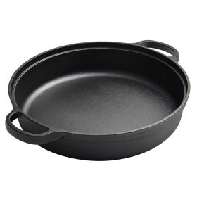 Cast Iron Cooking Pot for Restaurant Kitchen Skillet Camping Cooker (Pot Diameter: 29cm, Color: As pic show)